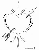 Heart Coloring Pages Color Pierced Print Hellokids Valentine Online Tiny sketch template