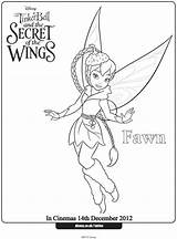 Fawn Colouring Coloring Pages Fairy Rosetta Tinkerbell Disney Fairies Kids Print Activity Color Winter Colour Movie Wings Secret Activityvillage Printable sketch template