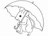 Coloring Umbrella Pages Activities Printable Ws School First Letter Animals Mouse sketch template