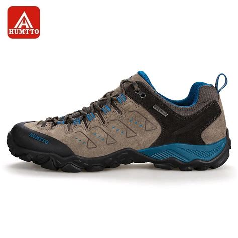 humtto mens hiking shoes outdoor mountains trekking leather shoes