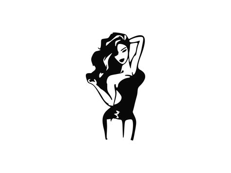 Pin Up 3 Svg Pinup Girl Svg Pinup Silhouette Vector Lady
