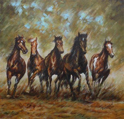 buy  lackey horses handmade painting  achal art studio codeart