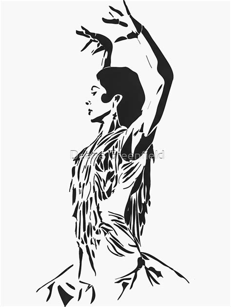 flamenco dancer sticker  deana greenfield frenchtoastygood
