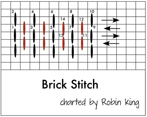 needlepoint study hall bricked beading aka beaded brick stitch