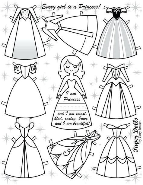 paper doll template  coloring pages  kids   paper doll
