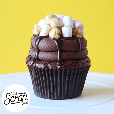 Nutella Hot Choc Brownie Cupcakes Recipe In 2019 Scran
