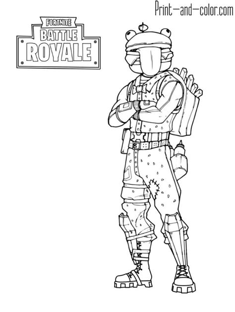 fortnite battle royale coloring page beef boss skin outfit marlo