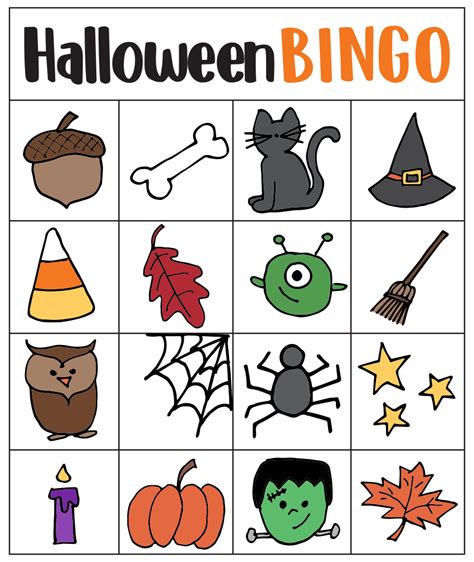 printable  halloween bingo cards