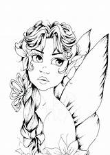 Coloring Pages Fairy Fairies Anime Adults People Adult Gothic Faerie Colouring Detailed Color Garden Printable Peoples Names Faces Print Tail sketch template