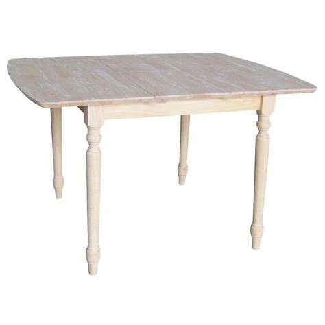 international concepts unfinished turned leg dining table