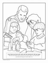 Coloring Pages Lds Color Clipart Nativity Parents Father Obey Honor Mother Thy Colouring Friend Kids Forgiveness Volunteer Printable Magazine Church sketch template