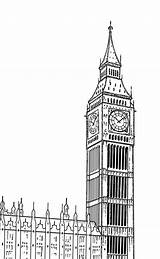 Sketch Malvorlagen Coloringsun Tower Angleterre Grid Gemäl Tourismus Zeichnungen Westminster sketch template