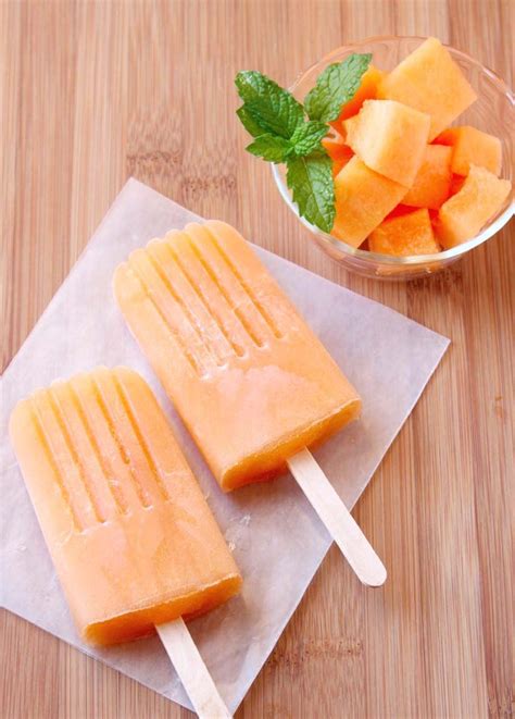 cantaloupe popsicles popsicle recipes homemade