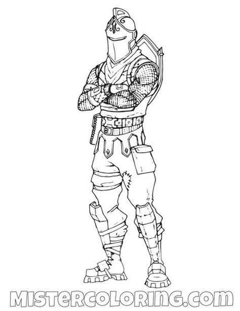 black knight posing skin fortnite coloring page coloring pages
