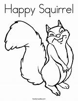 Squirrel Coloring Happy Built California Usa sketch template