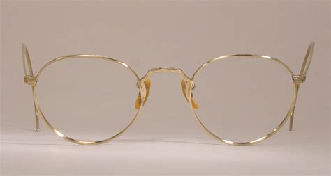 optometrist attic bandl 42 gold wire rim vintage eyeglasses