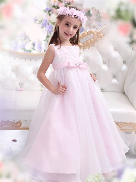 pink puffy flower girl dresses for your little pal