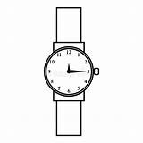 Wrist Coloring Template Outline Sketch Vector Wristwatch sketch template