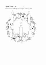 Advent Wreath Sheet Candles Colouring Five Tes Resources Docx Kb sketch template