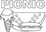 Picnic Preschool Printables Vara Picnics Planse Colorat Clopotel sketch template