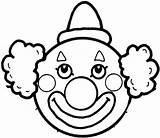 Clown Face Printable Coloring Template Pages Circus Supercoloring Kids sketch template