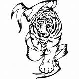 Tribal Tiger Animal Animals Drawing Wall Stickers Sticker Clip Decal Clipart Cliparts Tigre Decals Climbing Designs Car Hunter Library Transfers sketch template