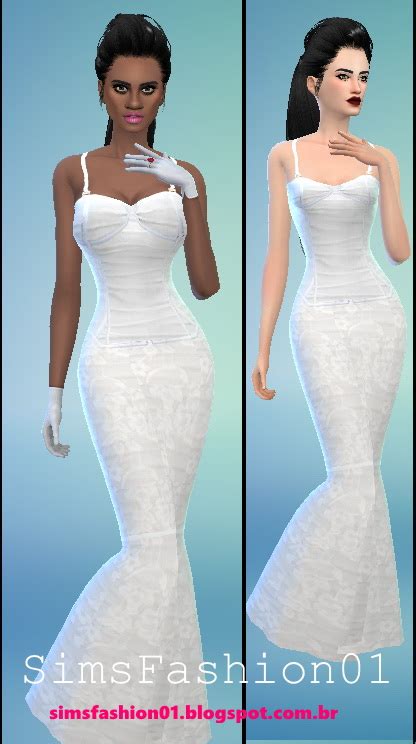 Sims Fashion 01 Wedding Dress With Corset • Sims 4 Downloads