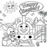 Thomas Train Coloring Pages Easter Printable Happy Emily Birthday Tank Engine Kids Friends Print Sawyer Diesel Tom Worksheets Clipart Sheets sketch template