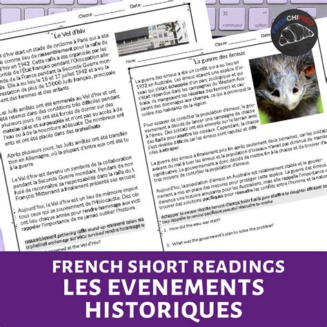 short french reading passages historical    teachers