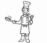 Cocinero Cocinando Cuoco Colorir Cozinheiro Lavoro Cozinhar Dibujo Cuisinier Cuiner Dibuix Dibuixos Plein Travail Cuinant Desenhos Cocineros Stampare Cuochi Mestieri sketch template