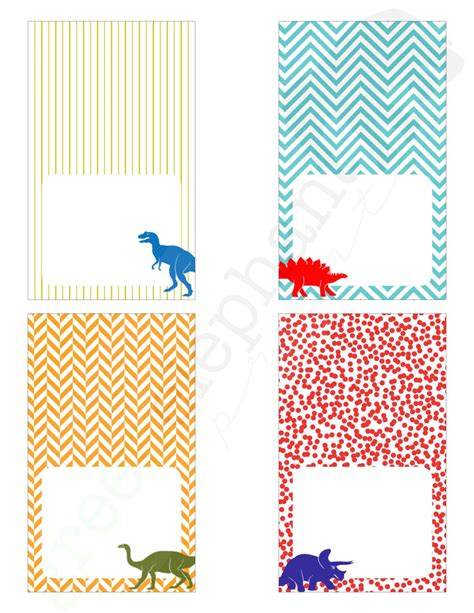 dinosaur birthday party printable table tents food labels place