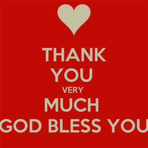Thank You Very Much God Bless You Poster Edem Keep