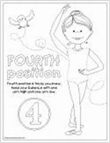 Dance Coloring Ballet Position Pages Ballerina Learn Positions Teacher Crafts Printable Kids Fourth sketch template