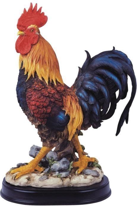 multicolored rooster chicken statue decoration figure rooster statue