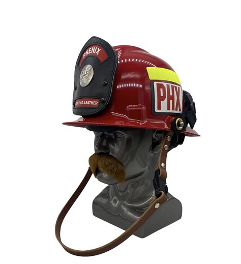firefighter helmet chin strap ladder  leather