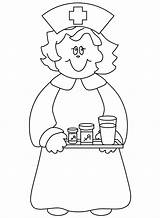 Coloring Nurse Pages School Cartoon Clipart Template Doctor Popular Library sketch template