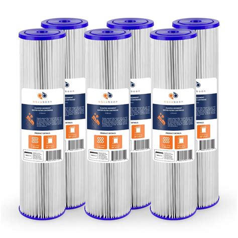 Aquaboon 5 Micron 20 Pleated Sediment Water Filter Replacement