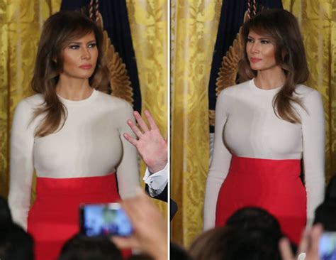 melania steps out with donald trump wearing a sexy dress to show off