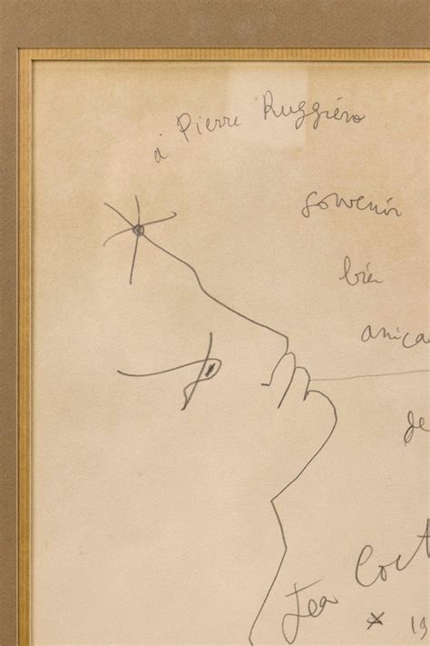 Jean Cocteau Drawing Circa 1952 France For Sale At 1stdibs