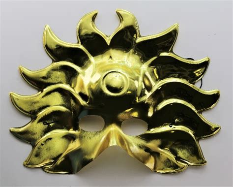 golden sun man halloween mask gold spaceman celestial star man solar system y232