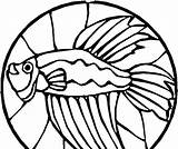 Stained Glass Fish Coloring Pages sketch template