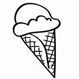 Ice Cream Coloring Pages Cone Kids Printable Bestcoloringpagesforkids sketch template