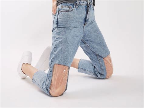 these clear knee jeans are the most polarizing thing on