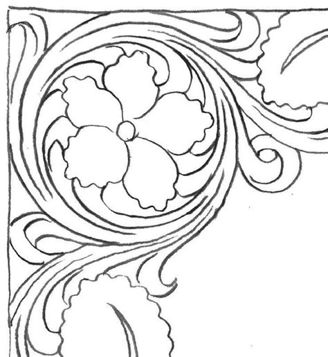 leather carving patterns beginner  printable leather tooling
