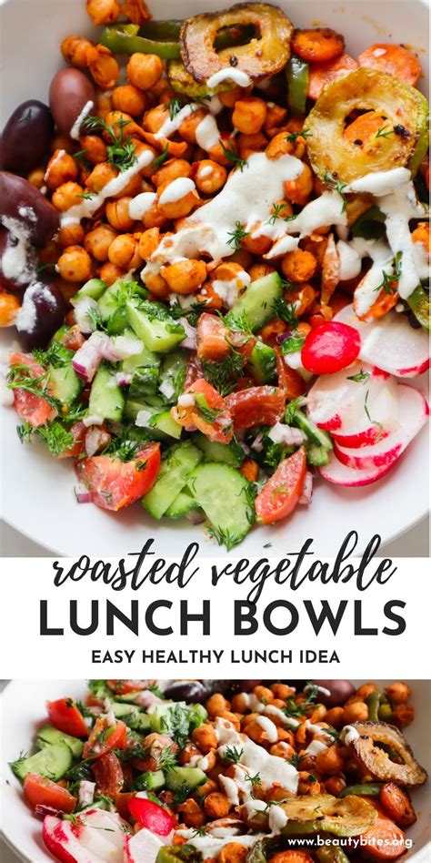 roasted vegetable healthy lunch bowls beauty bites recipe