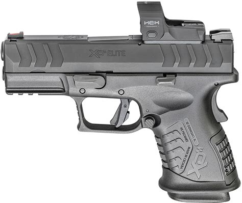 springfield armory xdm elite  barrel compact osp mm pistol  hex dragonfly red dot sight