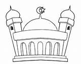 Mewarnai Paud Masjid Warna sketch template
