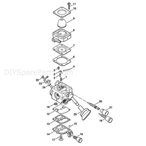 stihl bg  blower bg parts diagram carburetor cm se