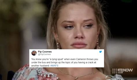 aus is losing it after jess was completely exposed on the mafs finale