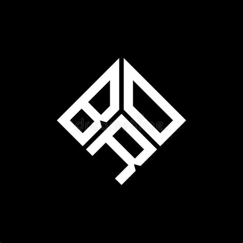 bro letter logo design  black background bro creative initials letter logo concept stock
